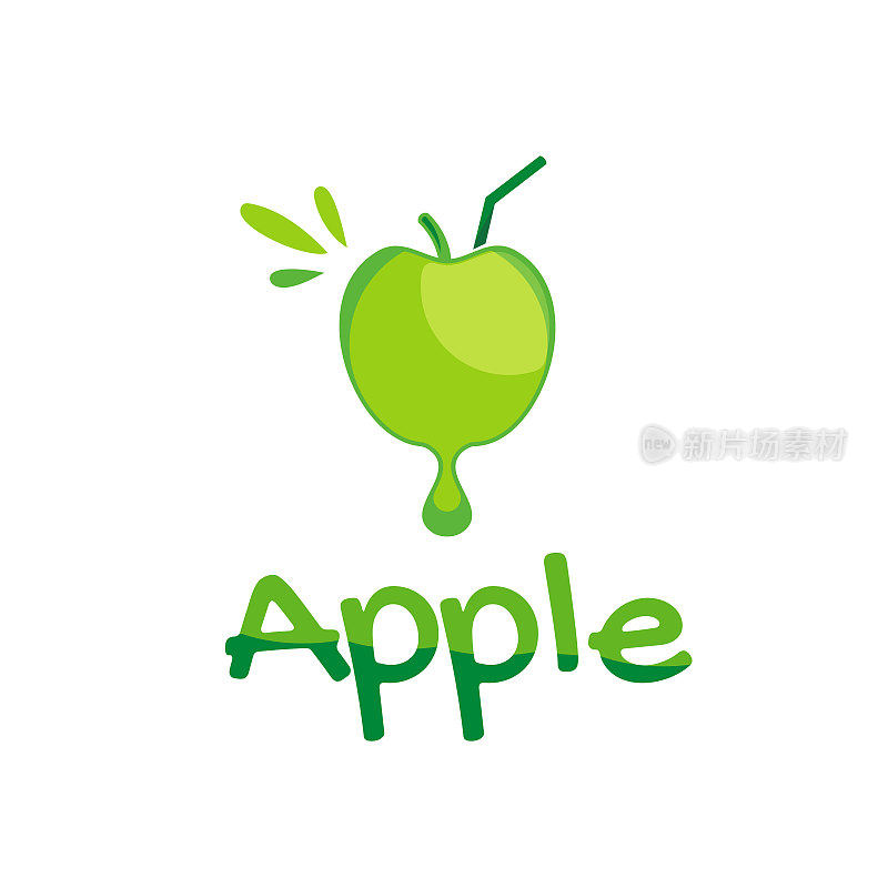 Juice Logo With Apple Symbol